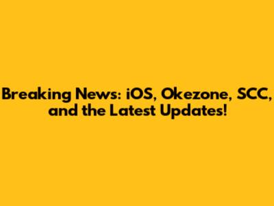 Breaking News: iOS, Okezone, SCC, and the Latest Updates!