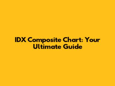 IDX Composite Chart: Your Ultimate Guide