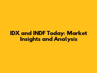 IDX and INDF Today: Market Insights and Analysis