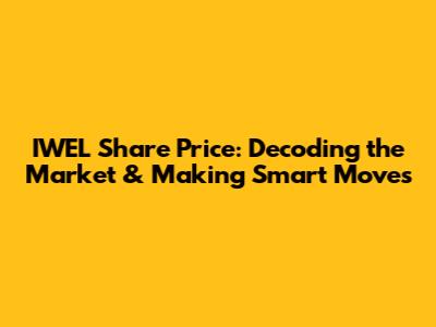 IWEL Share Price: Decoding the Market & Making Smart Moves
