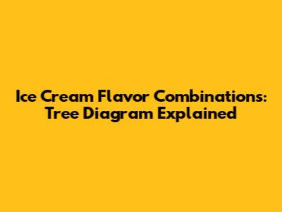 Ice Cream Flavor Combinations: Tree Diagram Explained