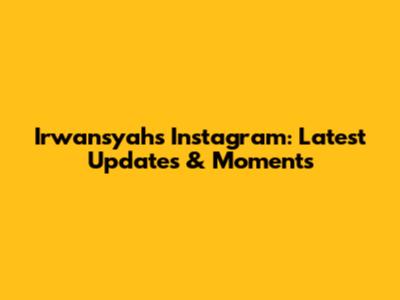 Irwansyah's Instagram: Latest Updates & Moments