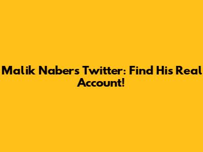 Malik Nabers Twitter: Find His Real Account!