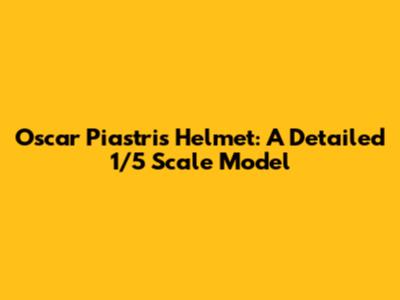 Oscar Piastri's Helmet: A Detailed 1/5 Scale Model