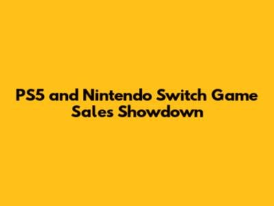 PS5 and Nintendo Switch Game Sales Showdown