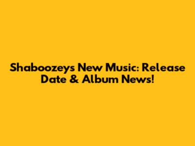 Shaboozey's New Music: Release Date & Album News!