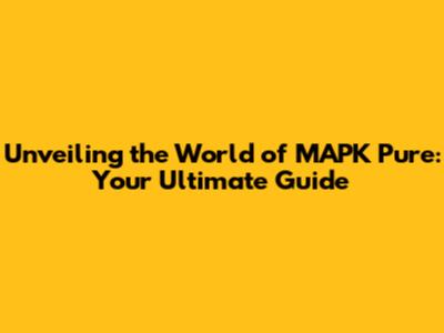 Unveiling the World of MAPK Pure: Your Ultimate Guide