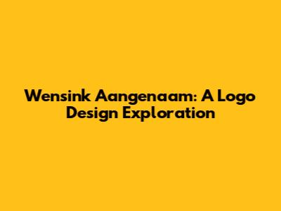 Wensink Aangenaam: A Logo Design Exploration