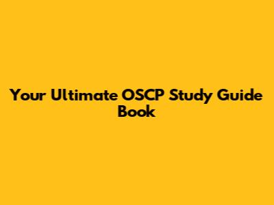 Your Ultimate OSCP Study Guide Book