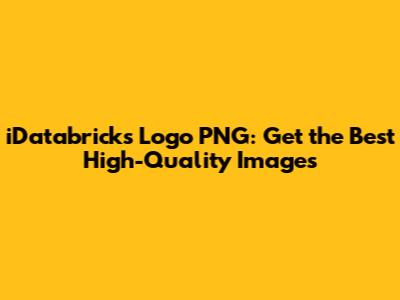 iDatabricks Logo PNG: Get the Best High-Quality Images