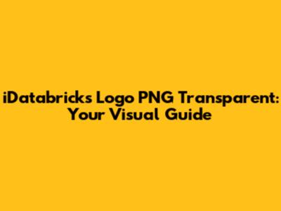 iDatabricks Logo PNG Transparent: Your Visual Guide