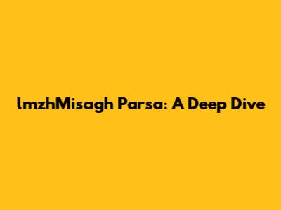 lmzhMisagh Parsa: A Deep Dive